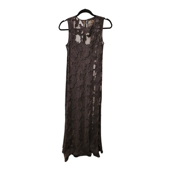 Johnny Was Biya / Flower Jacquard Maxi Dress / Boho Lace Flowy Maxi - Picture 3 of 5
